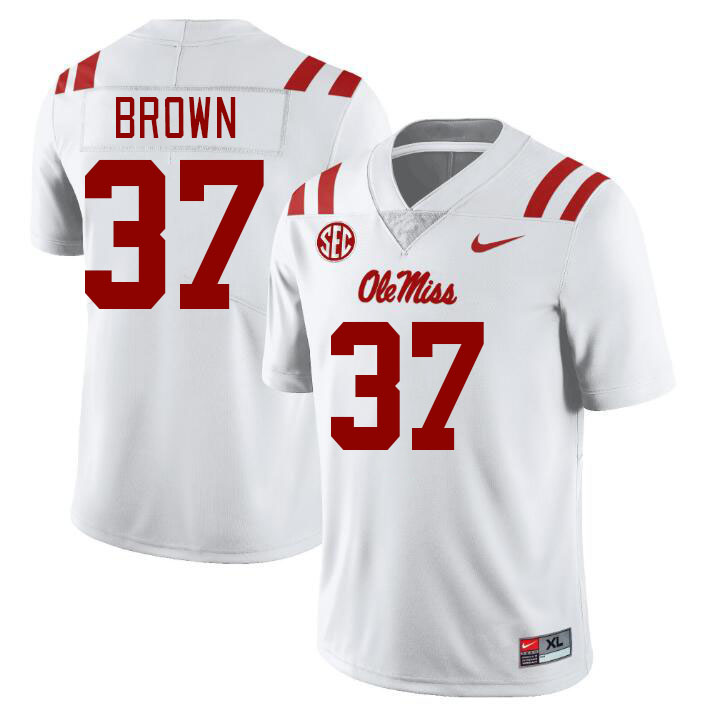 Men #37 AJ Brown Ole Miss Rebels College Football Jerseys Stitched Sale-White